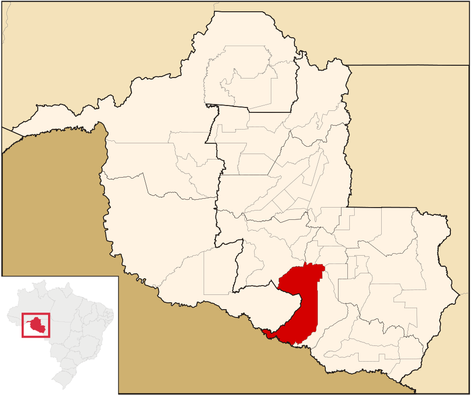 Mapa de localização de Alta Floresta D'Oeste em RO