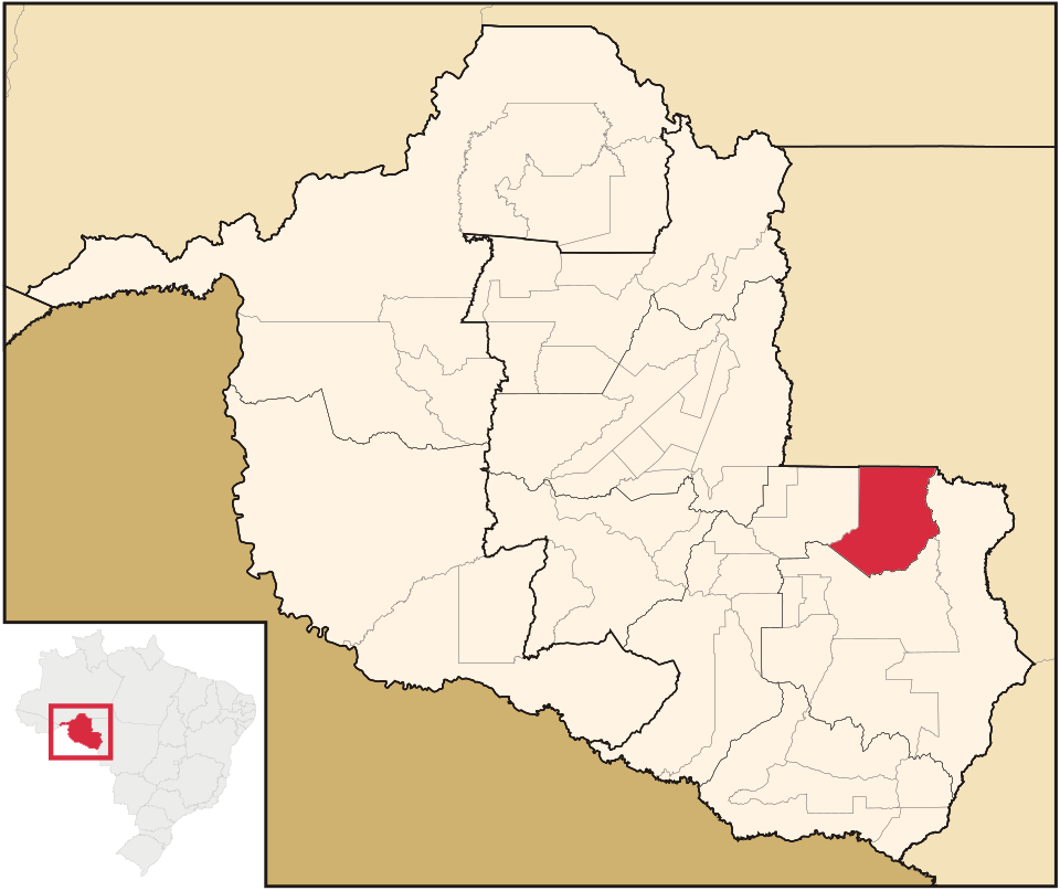 Mapa de localização de Espigão D'Oeste em RO