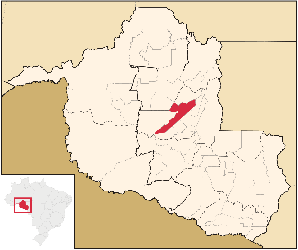 Mapa de localização de Jaru em RO