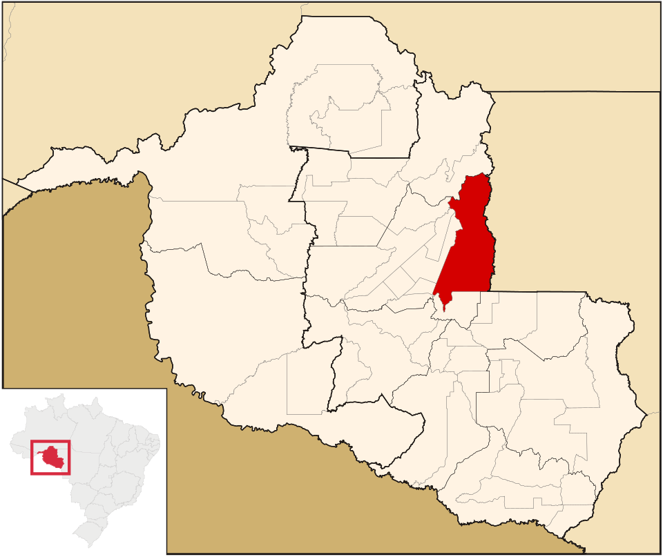 Mapa de localização de Ji-Paraná em RO