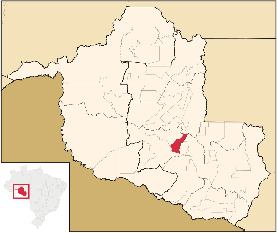 Mapa de localização de Nova Brasilândia D'Oeste em RO