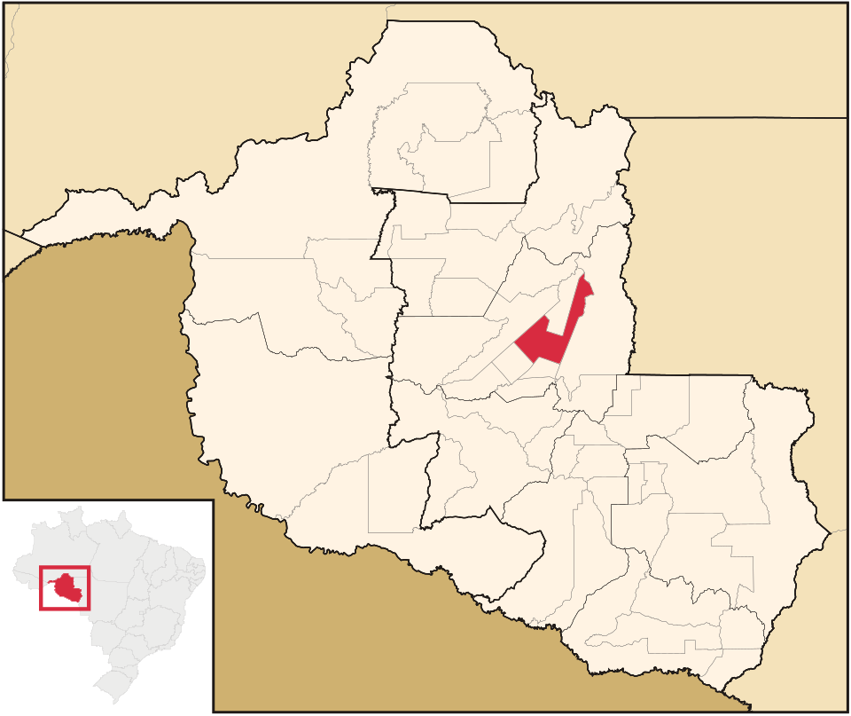 Mapa de localização de Ouro Preto do Oeste em RO