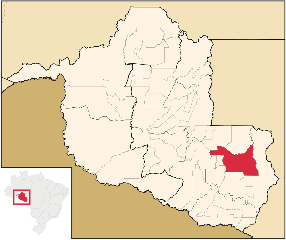 Mapa de localização de Pimenta Bueno em RO