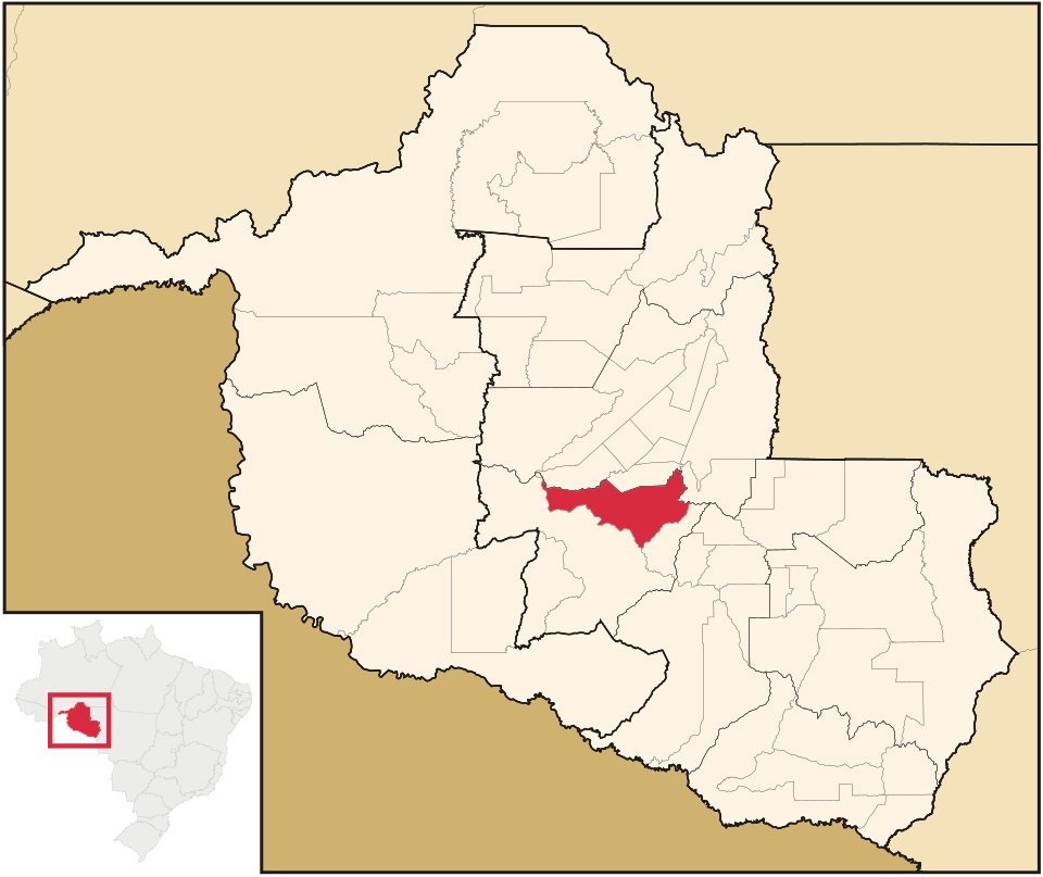 Mapa de localização de Alvorada D'Oeste em RO