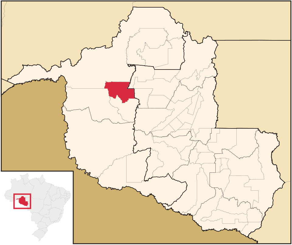 Mapa de localização de Buritis em RO