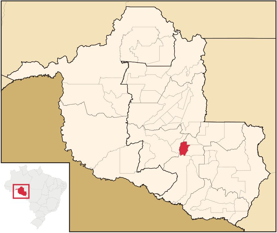 Mapa de localização de Novo Horizonte do Oeste em RO