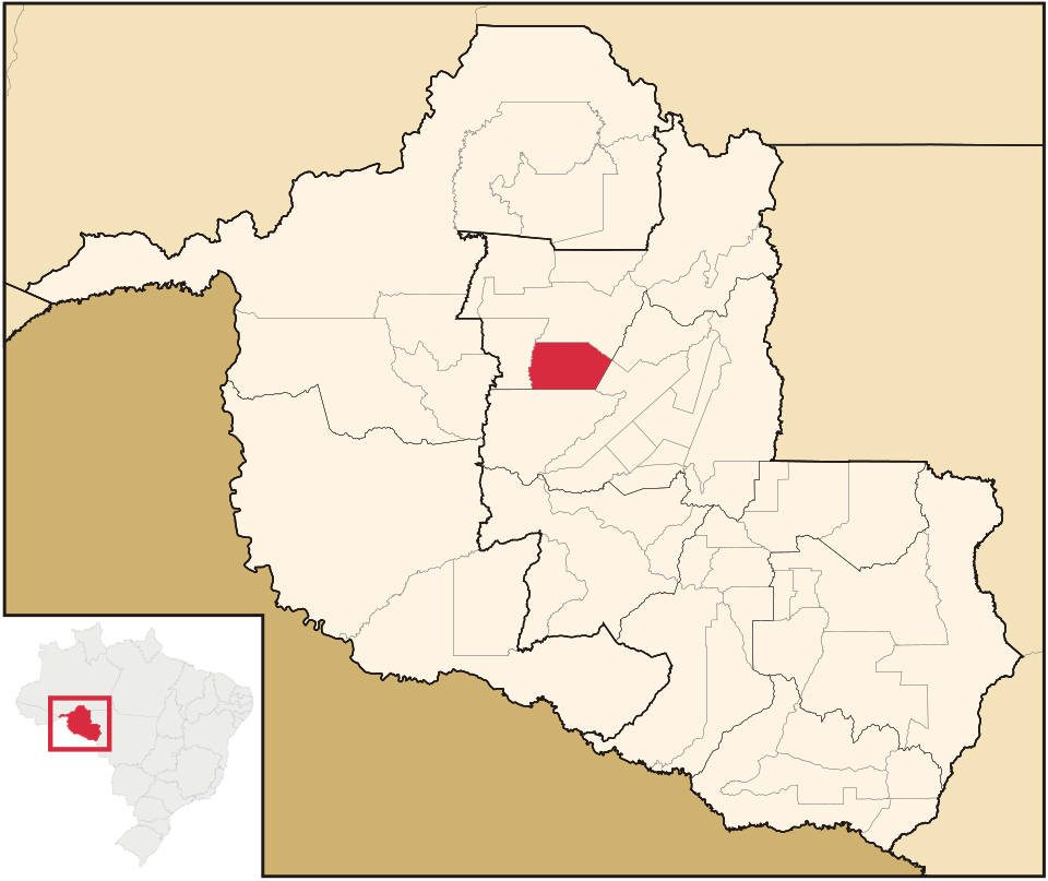 Mapa de localização de Cacaulândia em RO