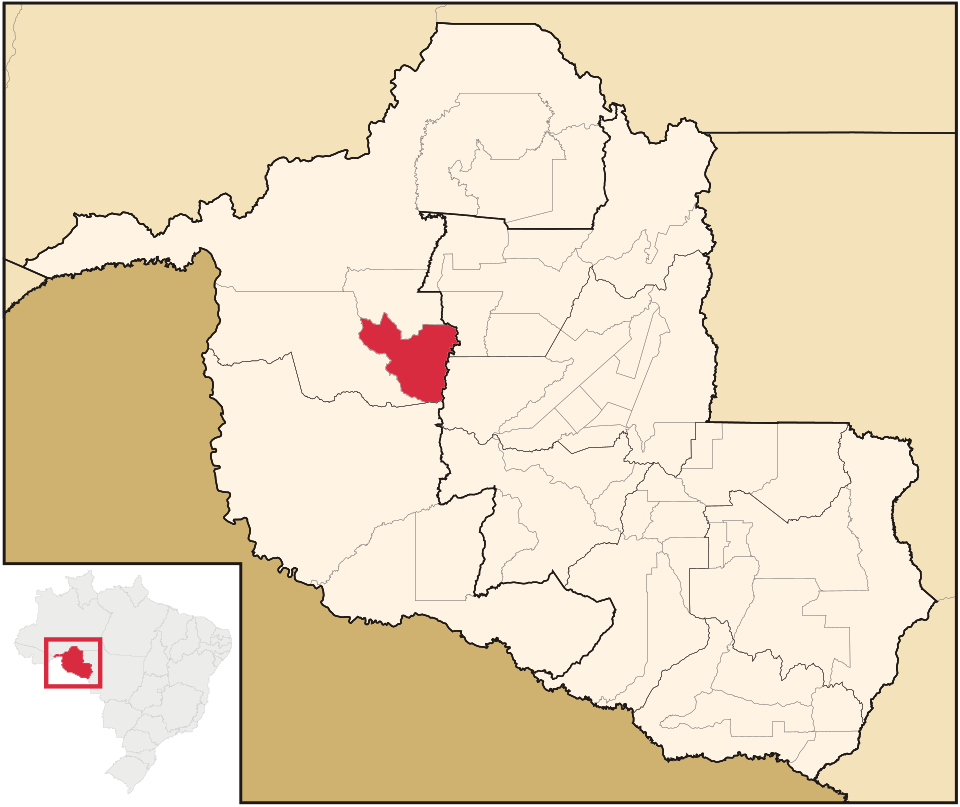 Mapa de localização de Campo Novo de Rondônia em RO