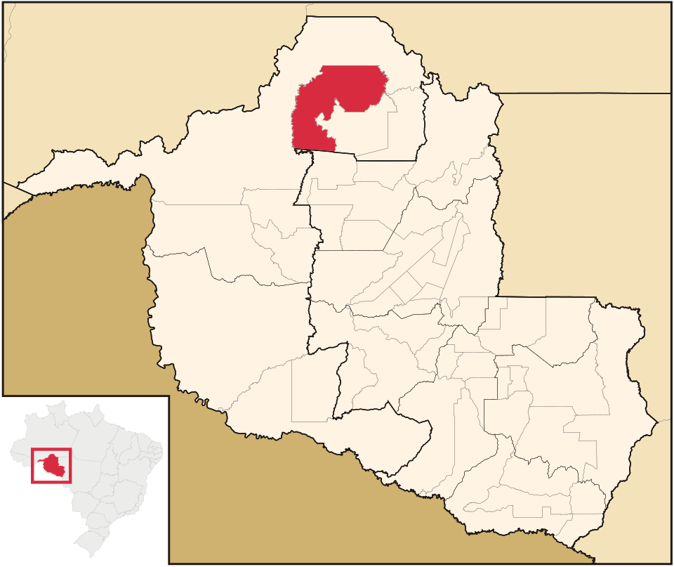 Mapa de localização de Candeias do Jamari em RO