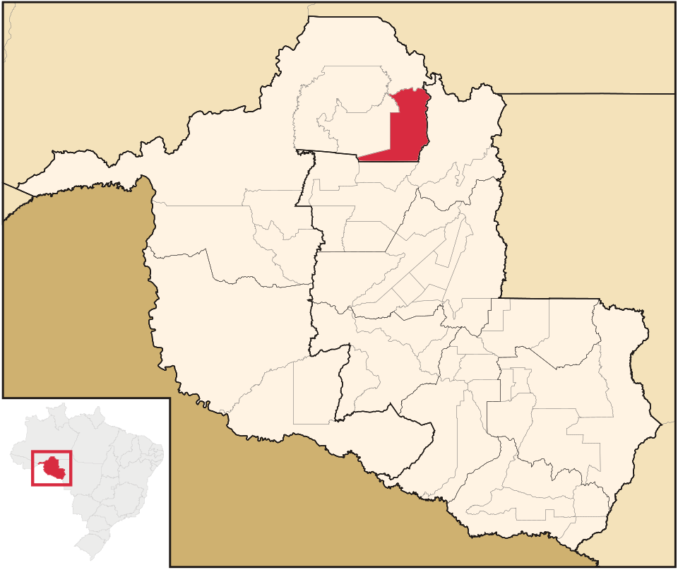 Mapa de localização de Cujubim em RO