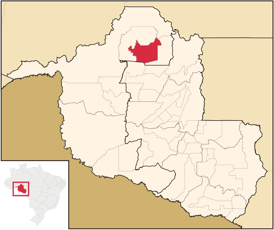 Mapa de localização de Itapuã do Oeste em RO