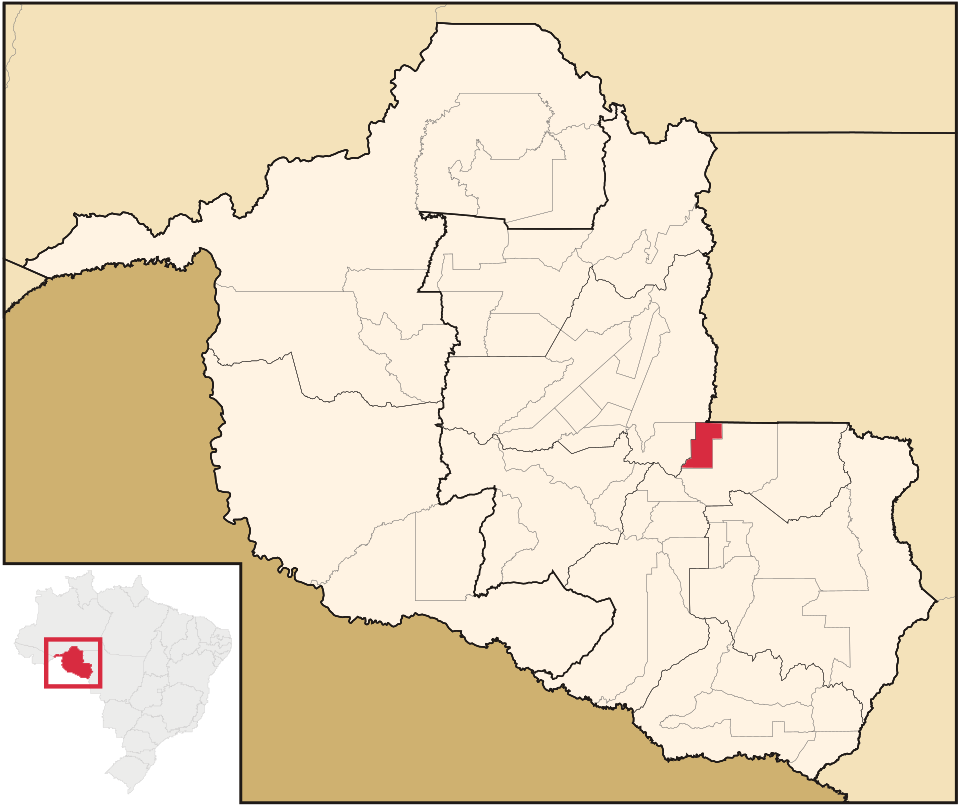 Mapa de localização de Ministro Andreazza em RO
