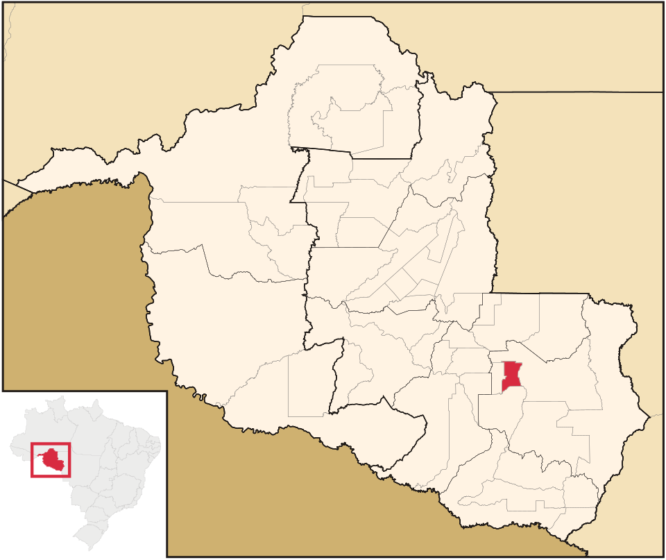Mapa de localização de Primavera de Rondônia em RO