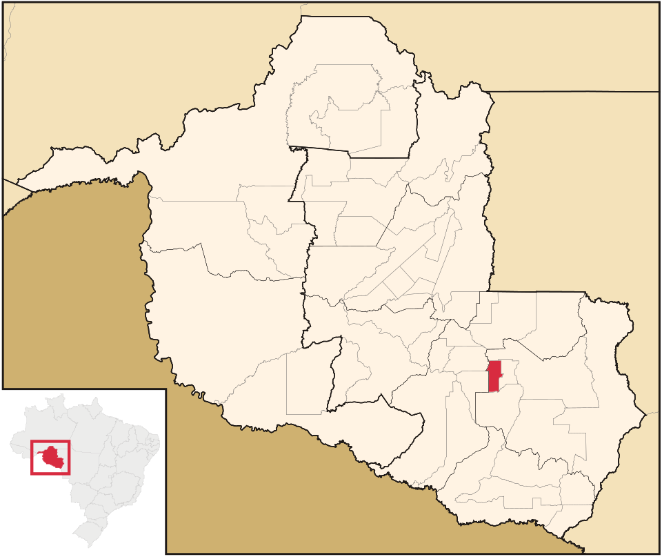 Mapa de localização de São Felipe D'Oeste em RO