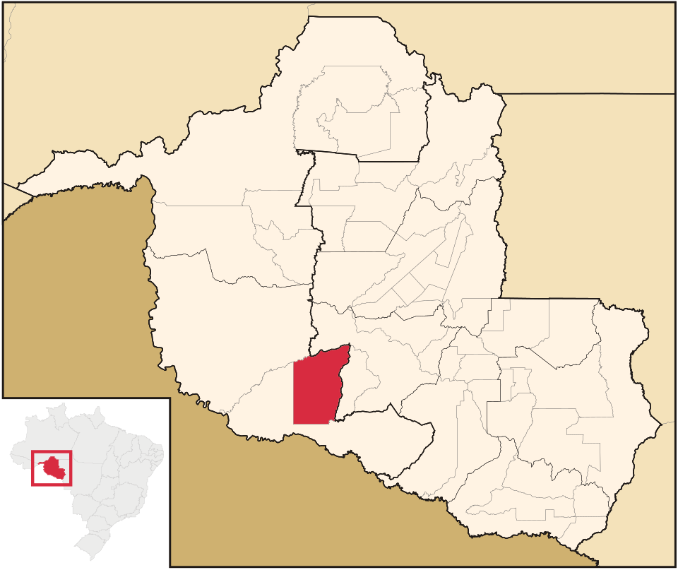 Mapa de localização de São Francisco do Guaporé em RO