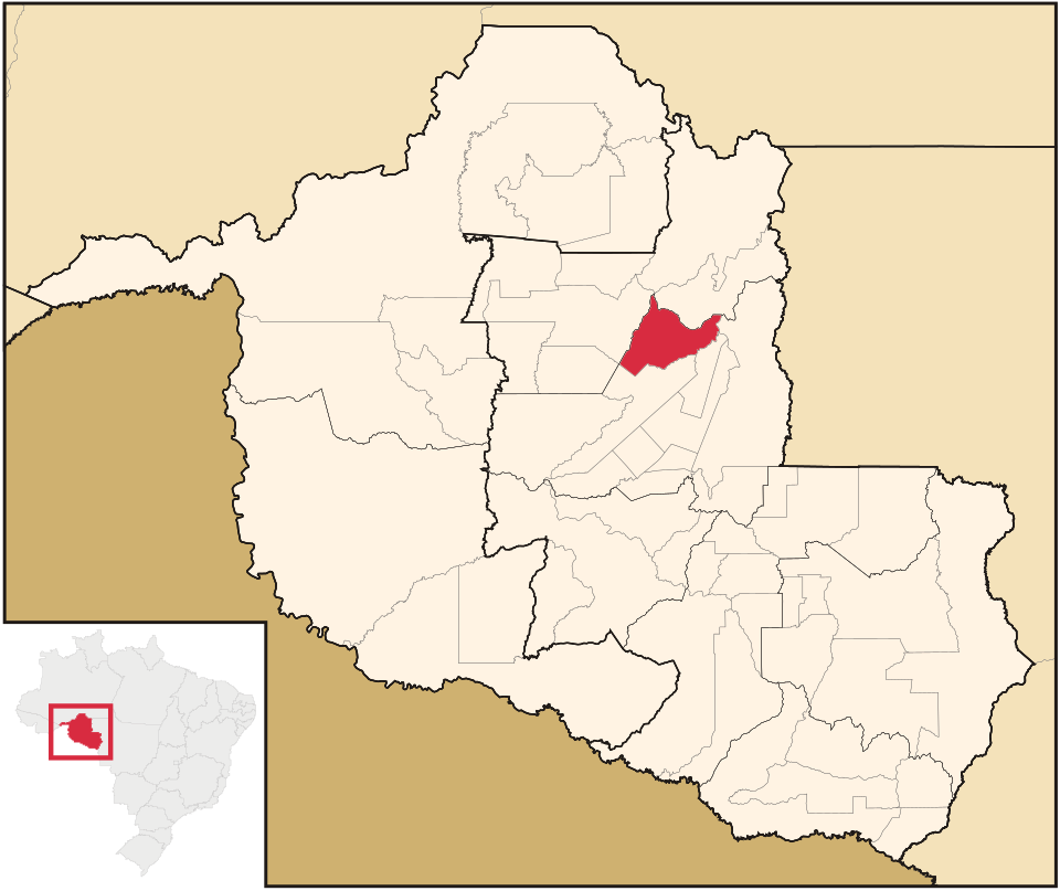 Mapa de localização de Theobroma em RO
