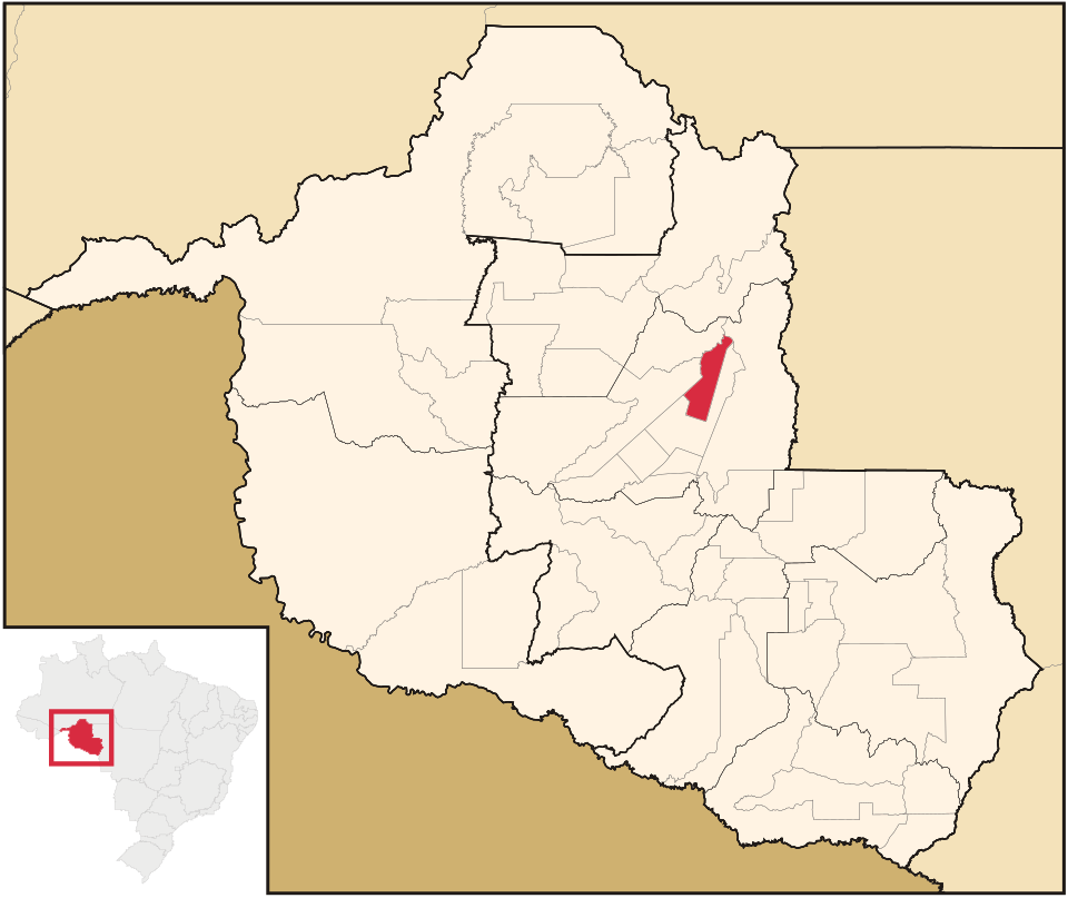 Mapa de localização de Vale do Paraíso em RO