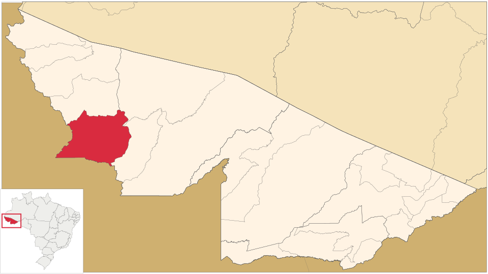 Mapa de localização de Marechal Thaumaturgo em AC