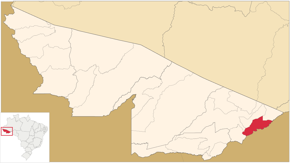 Mapa de localização de Plácido de Castro em AC