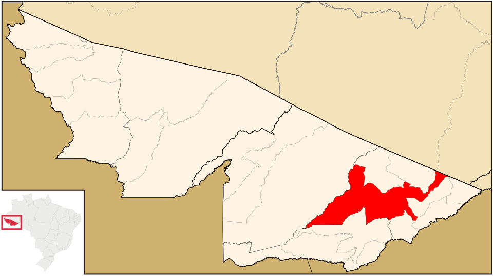 Mapa de localização de Rio Branco em AC