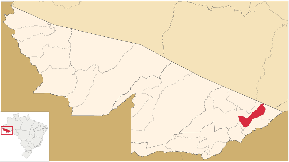 Mapa de localização de Senador Guiomard em AC
