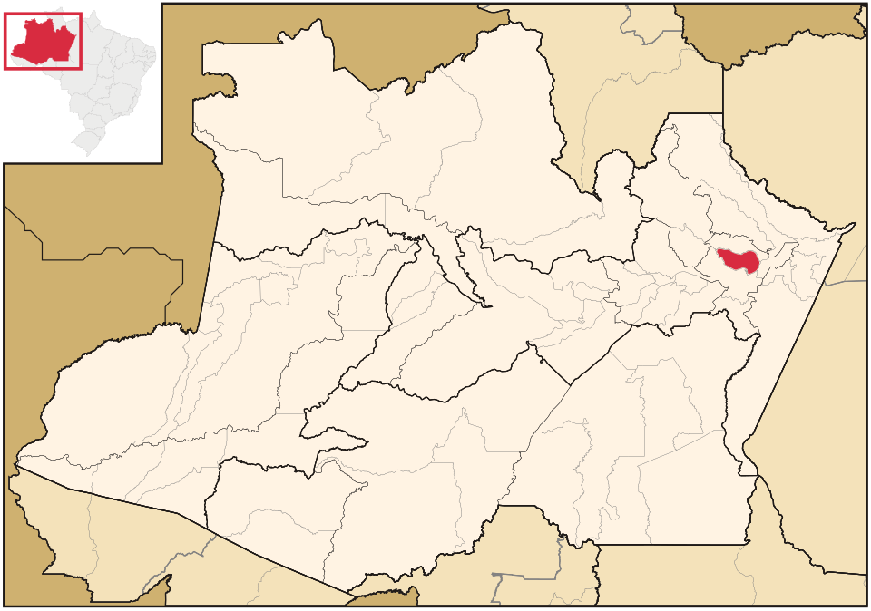 Mapa de localização de Silves em AM