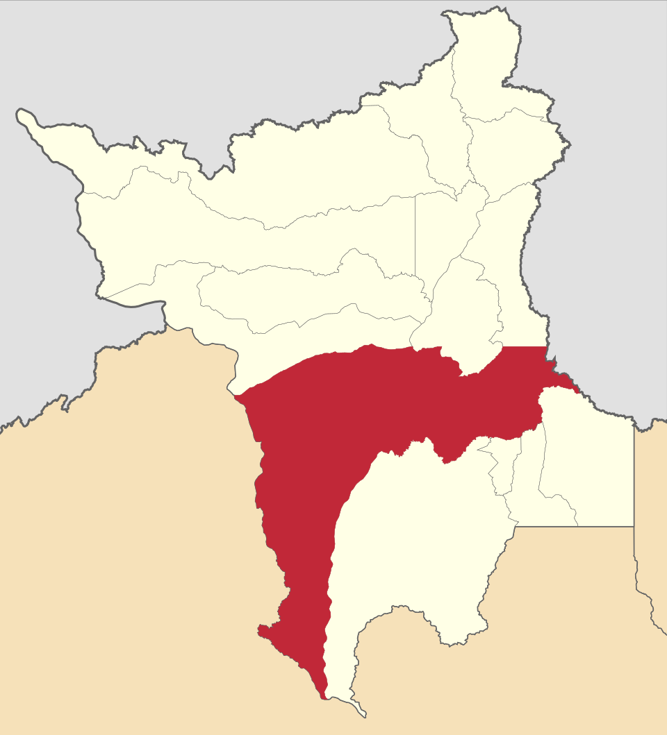 Mapa de localização de Caracaraí em RR