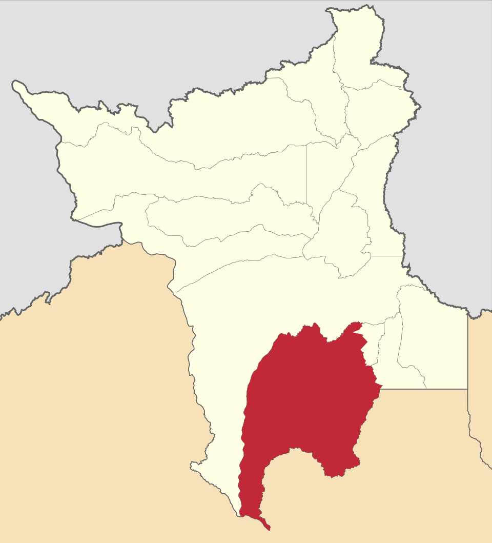 Mapa de localização de Rorainópolis em RR