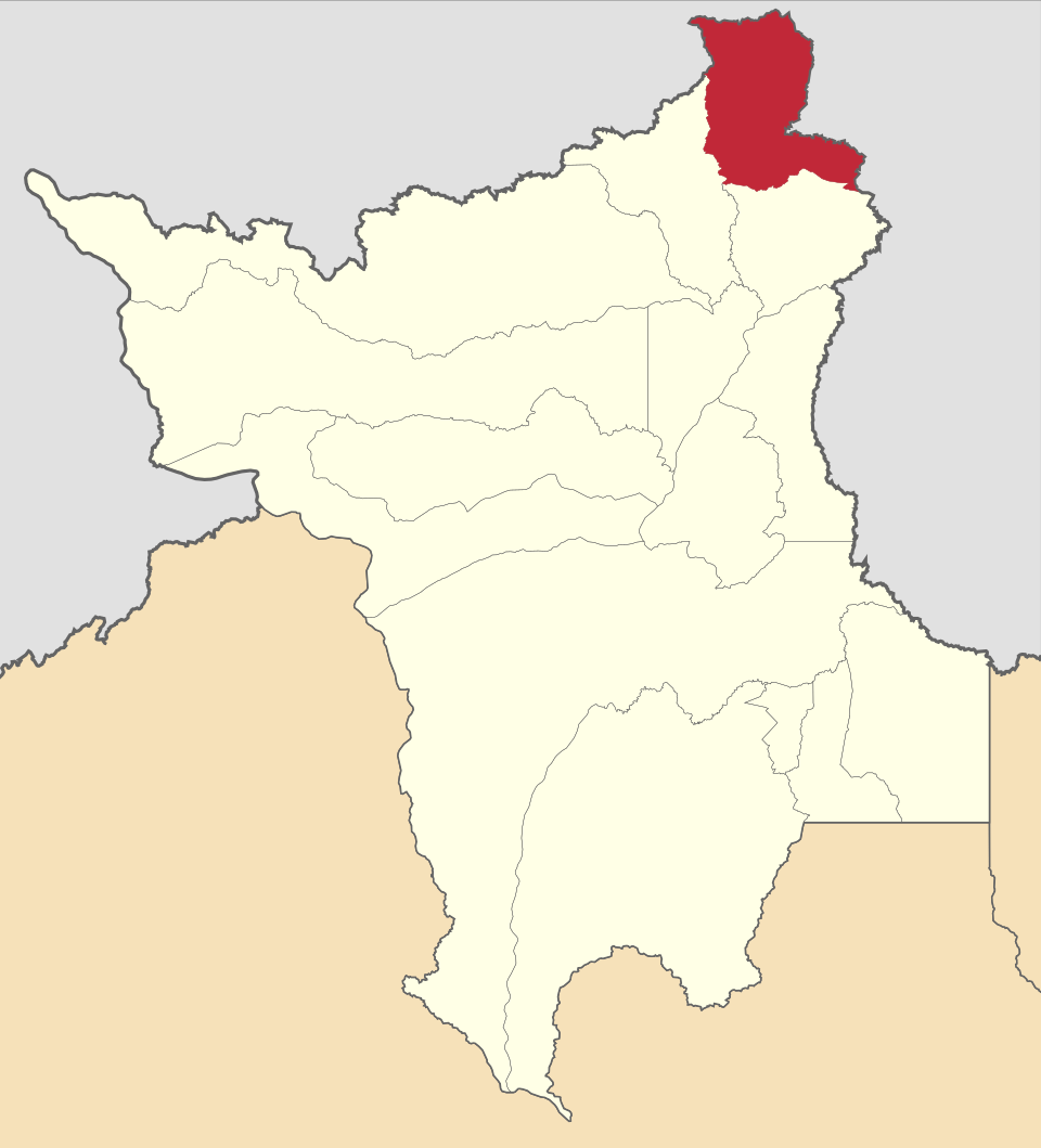 Mapa de localização de Uiramutã em RR