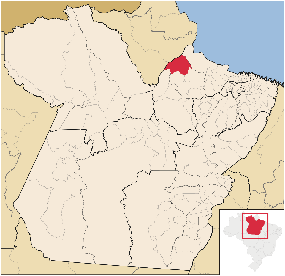 Mapa de localização de Afuá em PA