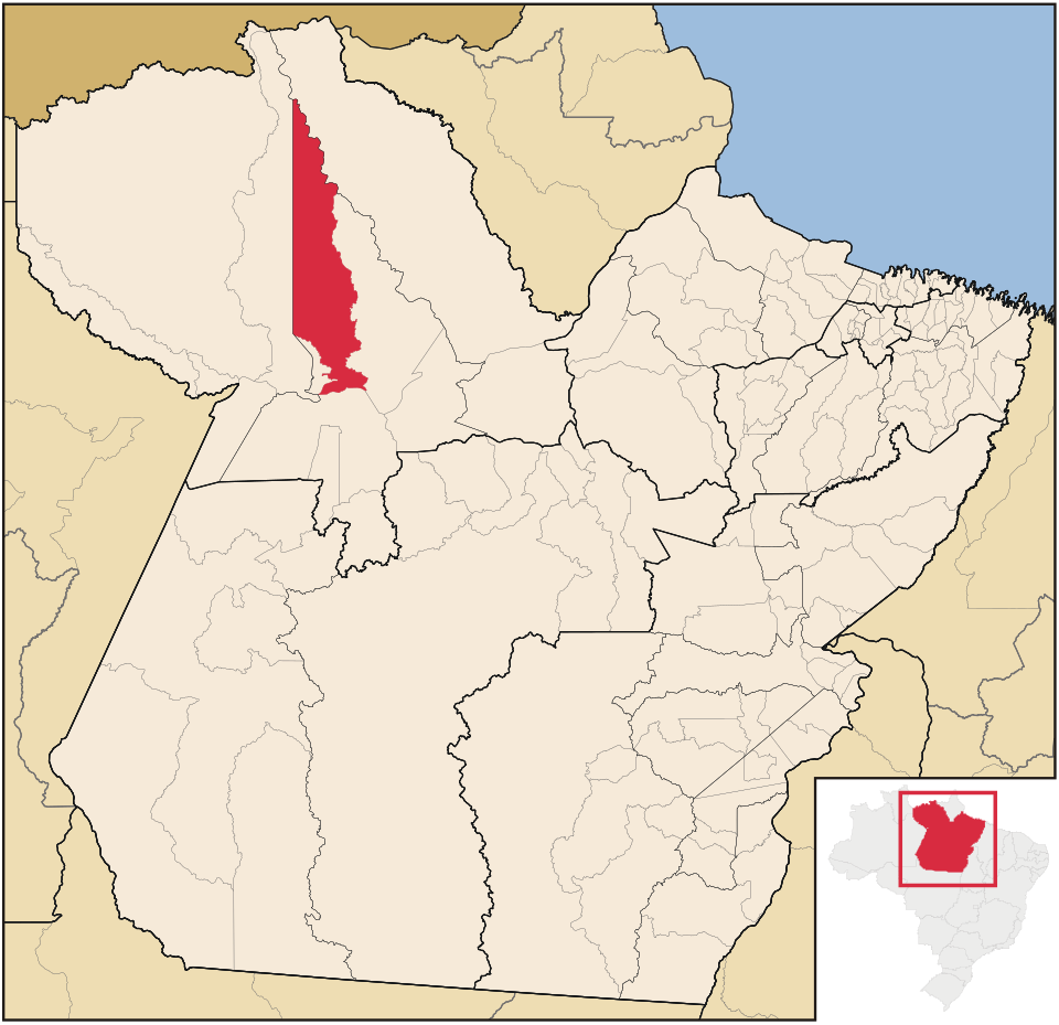 Mapa de localização de Alenquer em PA