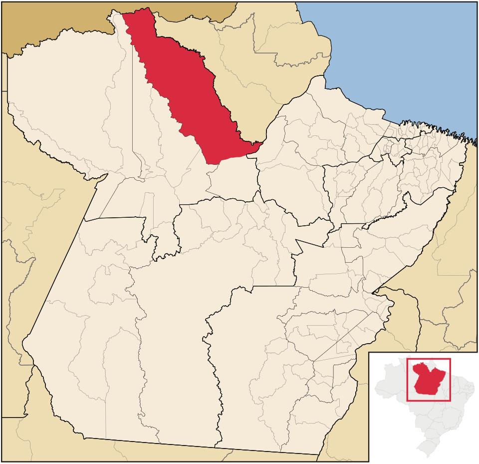 Mapa de localização de Almeirim em PA
