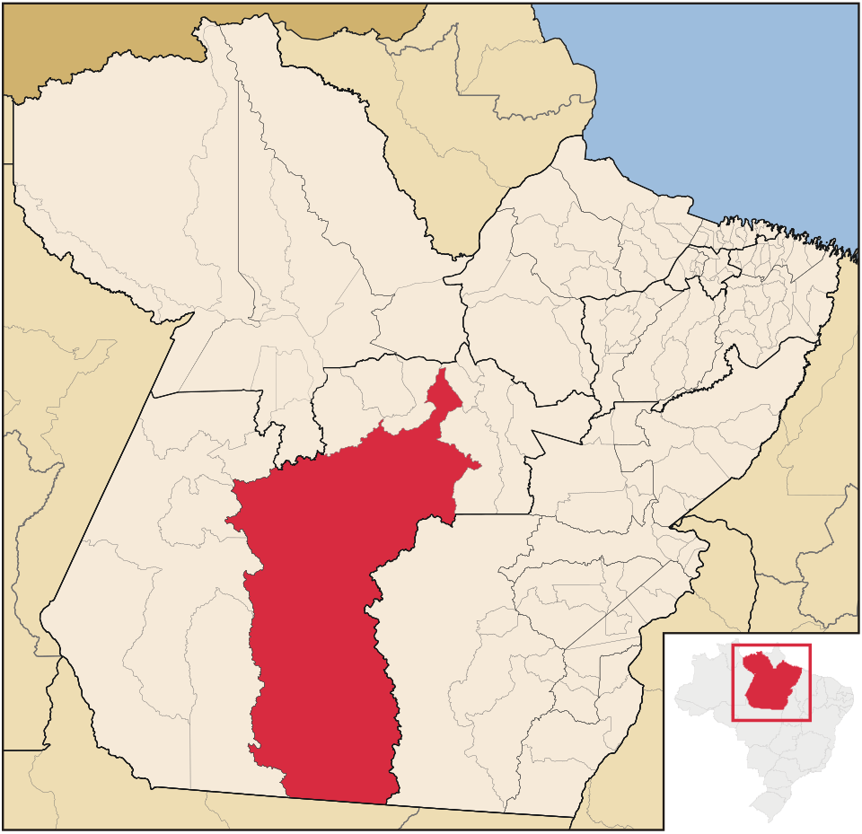 Mapa de localização de Altamira em PA