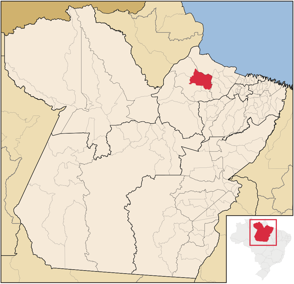 Mapa de localização de Anajás em PA