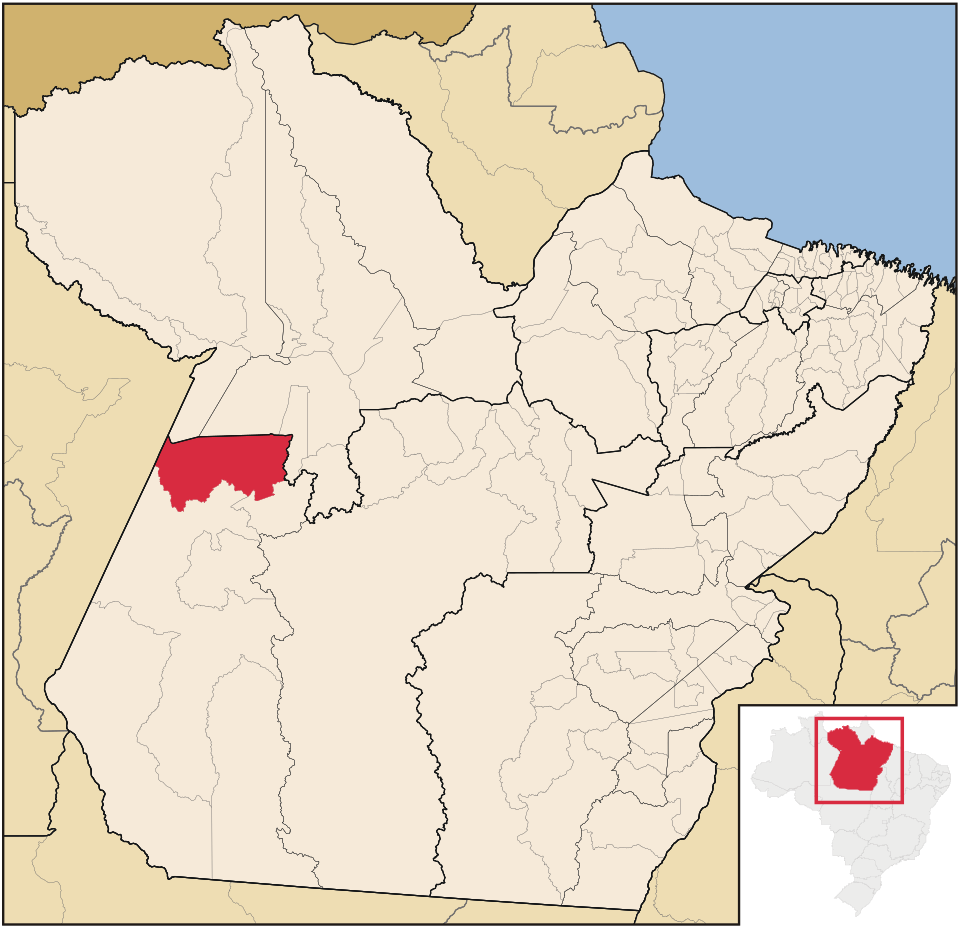 Mapa de localização de Aveiro em PA