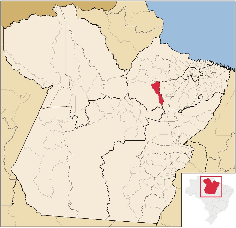Mapa de localização de Bagre em PA