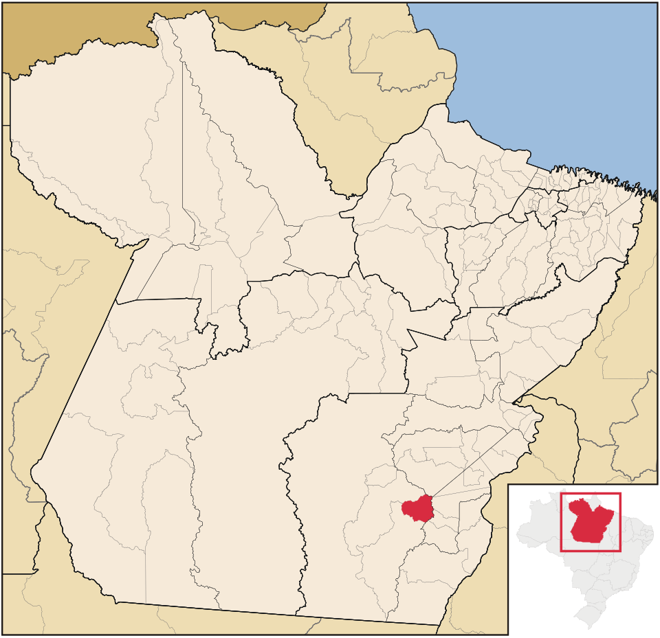 Mapa de localização de Bannach em PA