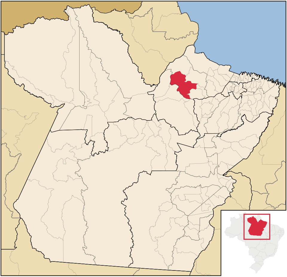 Mapa de localização de Breves em PA