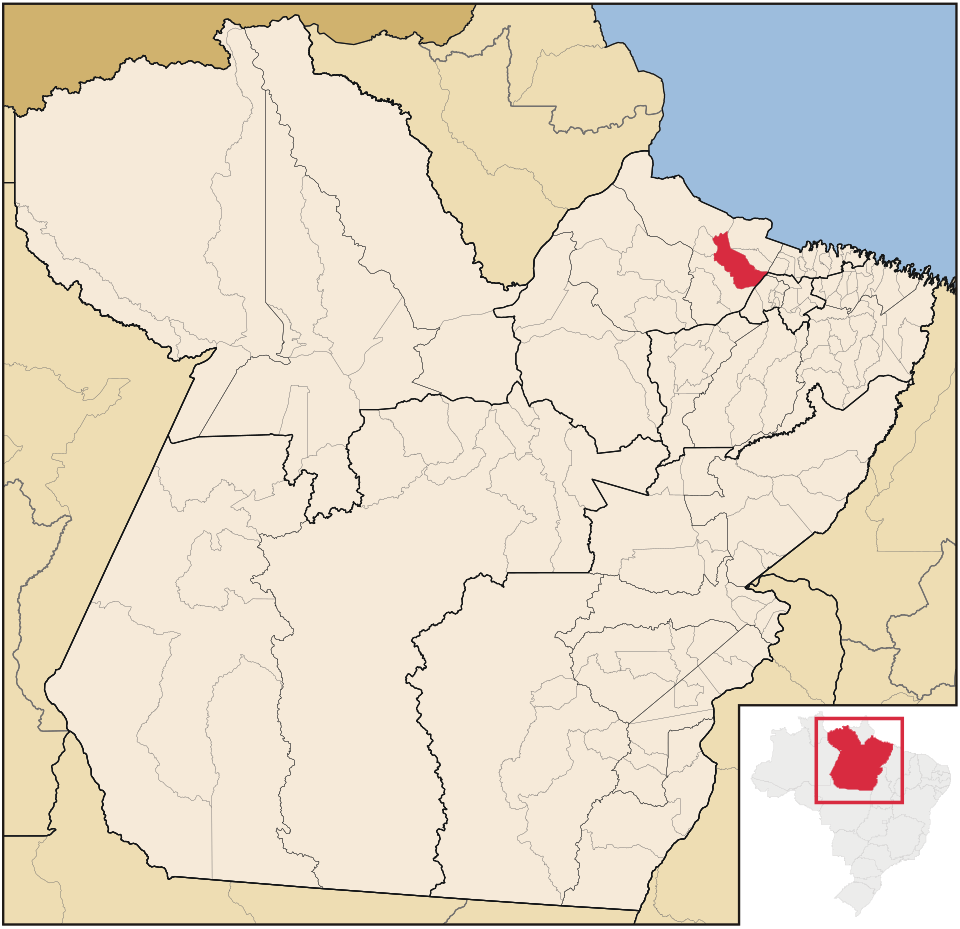 Mapa de localização de Cachoeira do Arari em PA