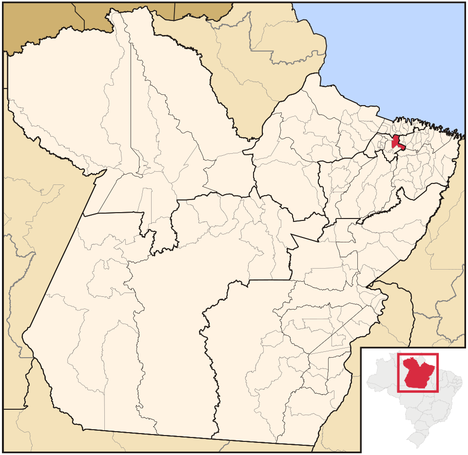 Mapa de localização de Castanhal em PA
