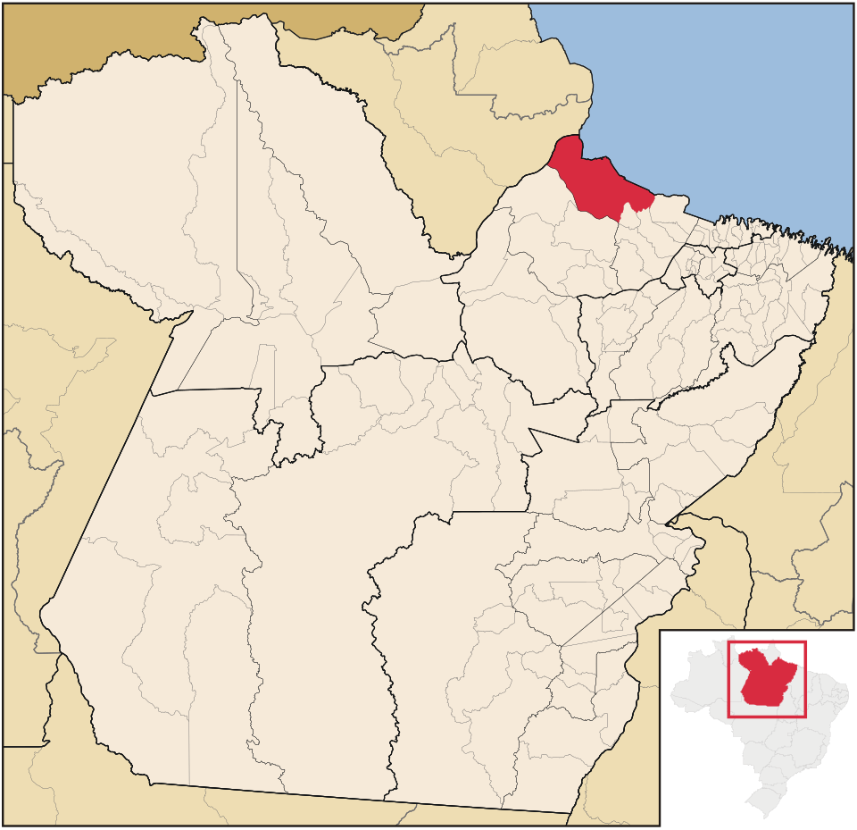 Mapa de localização de Chaves em PA