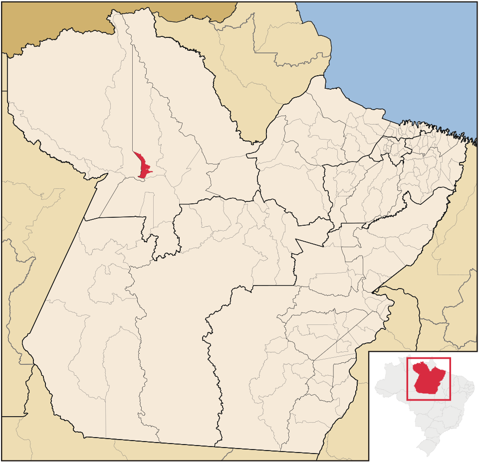 Mapa de localização de Curuá em PA