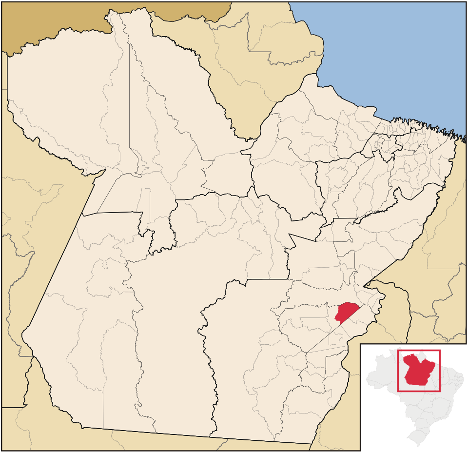 Mapa de localização de Eldorado do Carajás em PA