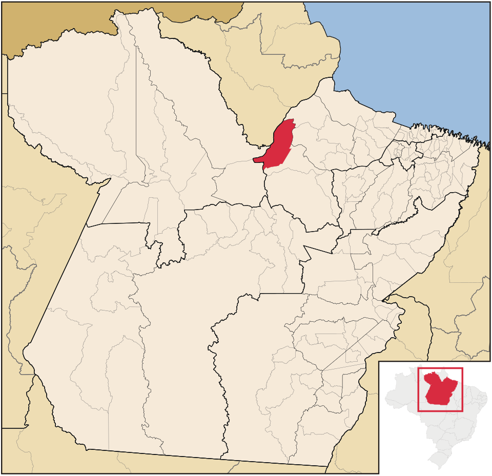 Mapa de localização de Gurupá em PA