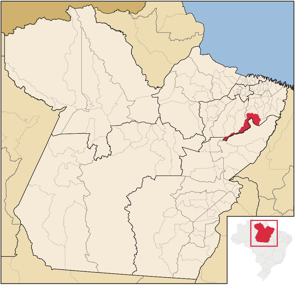 Mapa de localização de Ipixuna do Pará em PA