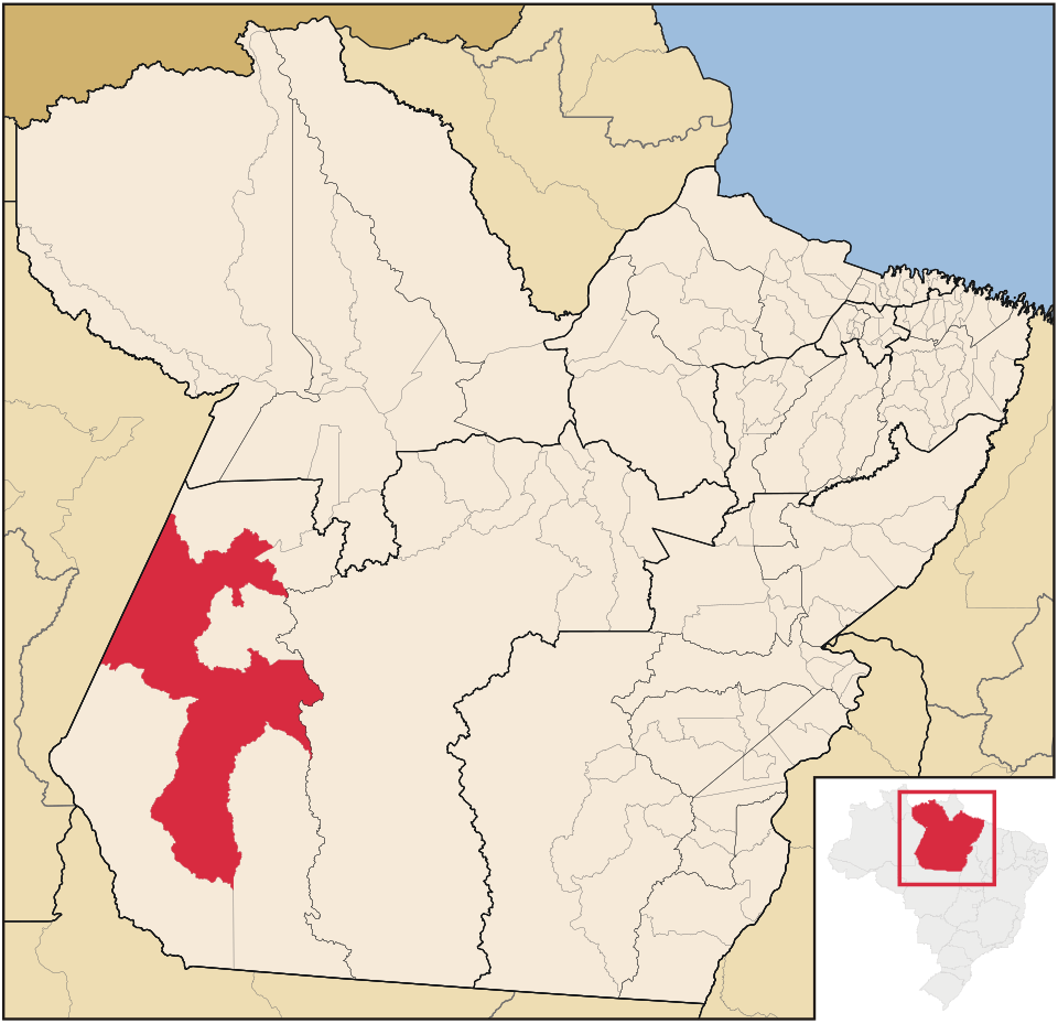 Mapa de localização de Itaituba em PA