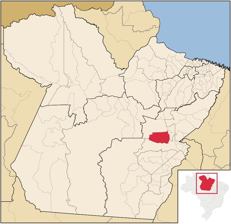 Mapa de localização de Itupiranga em PA