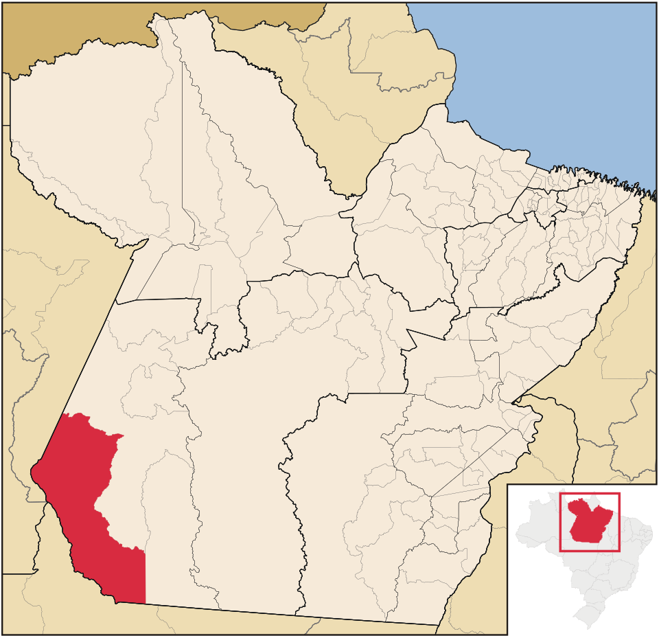 Mapa de localização de Jacareacanga em PA
