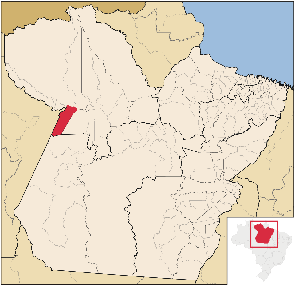 Mapa de localização de Juruti em PA