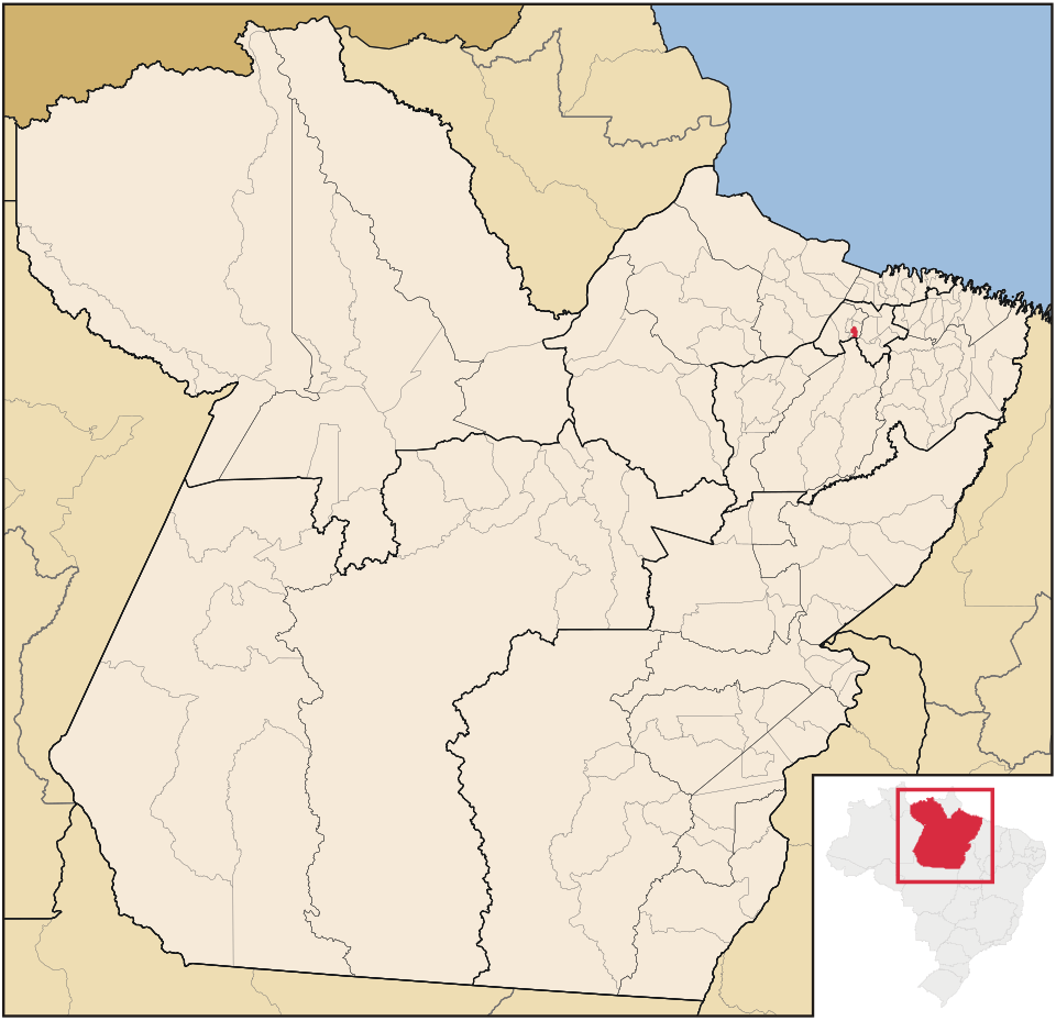 Mapa de localização de Marituba em PA